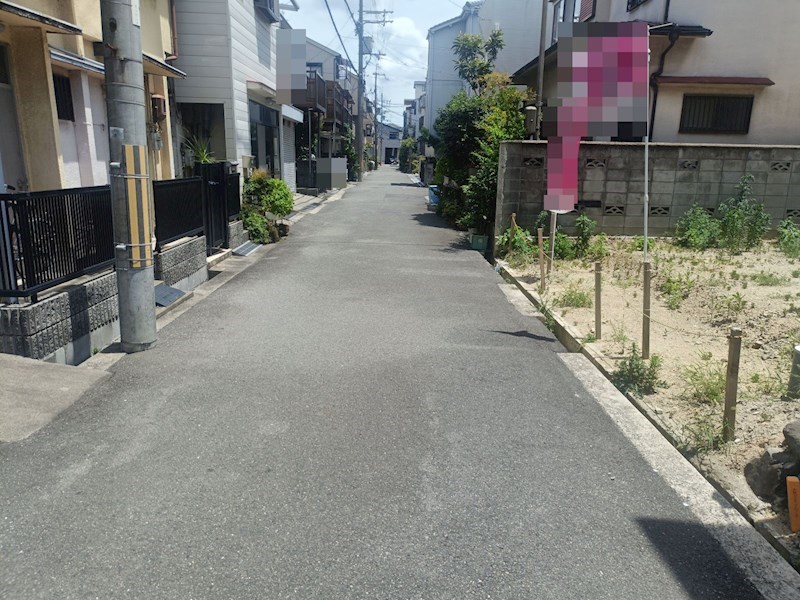 摂津市別府3丁目　建築条件付土地 現地写真（前面道路含む現地写真）