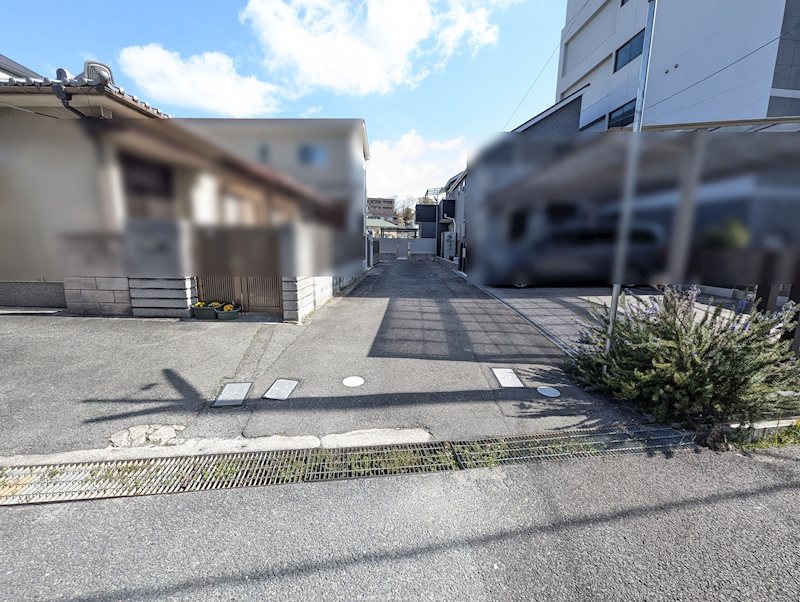 茨木市南春日丘2丁目　売土地 道路接面部分