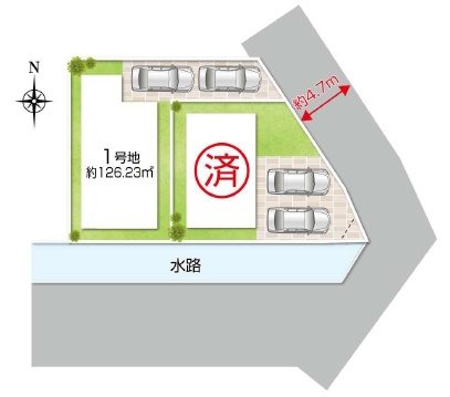 高槻市栄町1丁目　建築条件付売土地 区画図