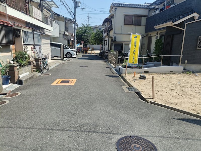 摂津市鳥飼西二丁目　売土地  現地写真（前面道路含む現地写真）