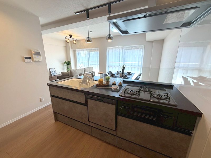 ダイアパレス樟葉 対面式食洗器付きシステムキッチン新規交換
