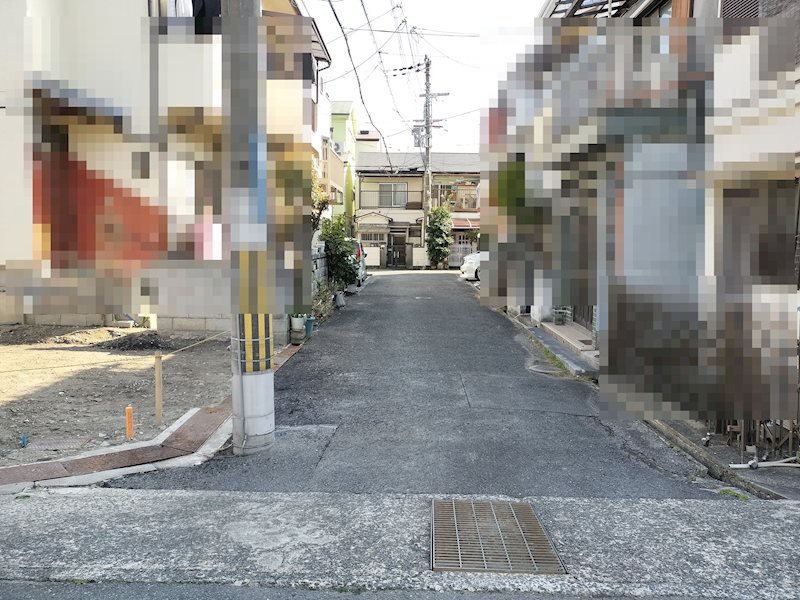 茨木市水尾1丁目　新築一戸建 現地写真（前面道路含む現地写真）