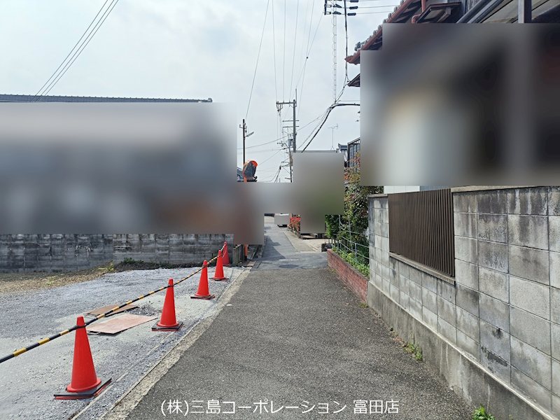 高槻市富田町5丁目　新築一戸建　2号地  前面道路