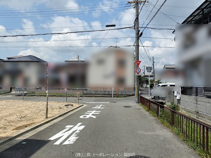 高槻市芝生町2丁目　売土地  前面道路