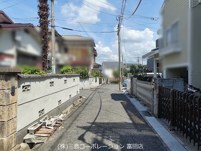 高槻市桜ケ丘北町　新築一戸建 前面道路